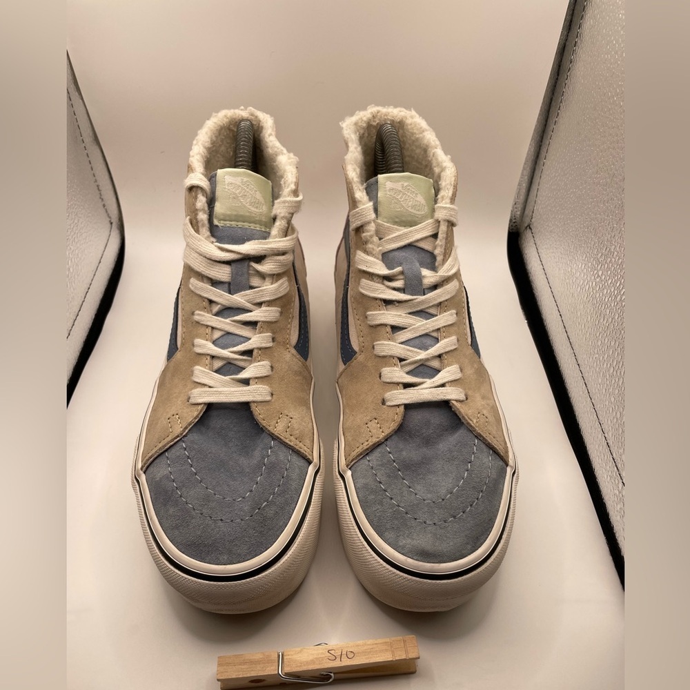 Vans Old Skool Women's High-Top Sneakers platform faux fur lined size 7.5 - Picture 3 of 9
